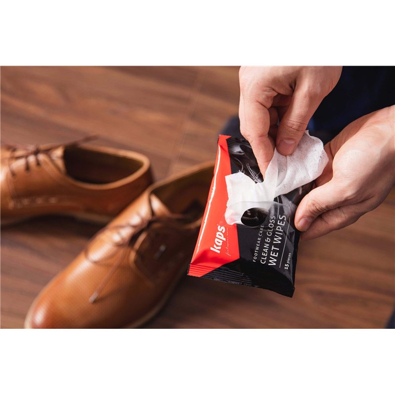 Image secondaire de Kaps Lingettes humides de Nettoyage et de Polissage pour Chaussures