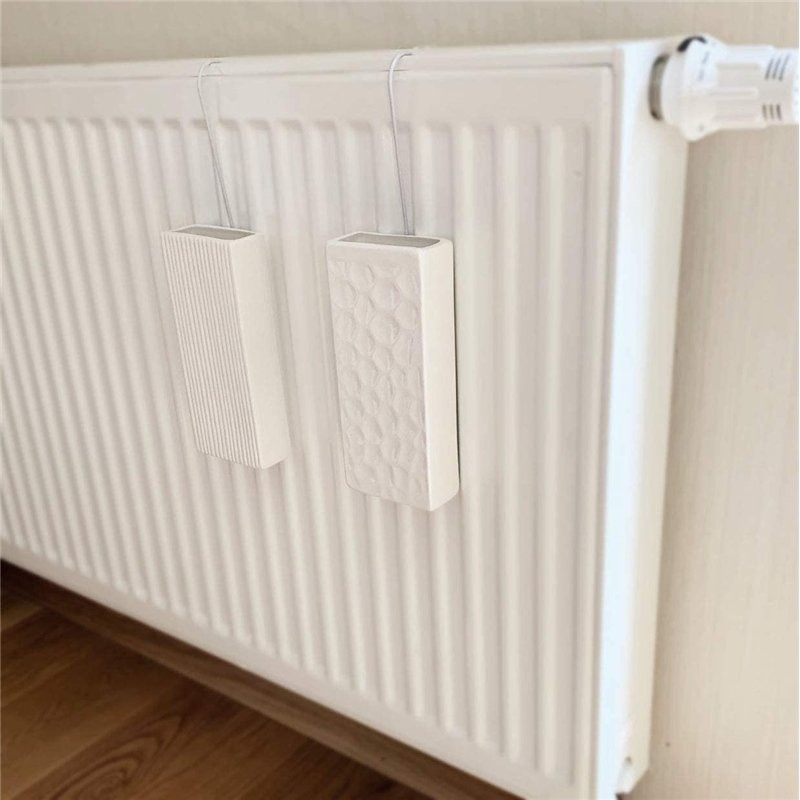 Image secondaire de Metrox a1669 Lot de 4 humidificateurs en céramique «Relief» plats pour fixation au radiateur
