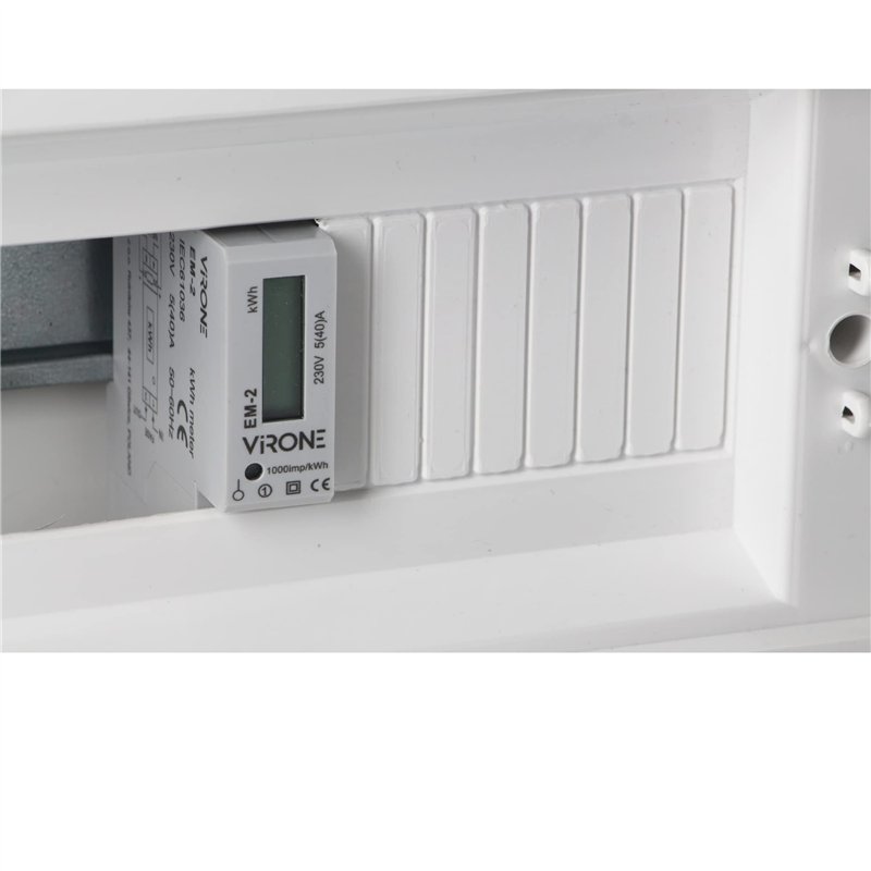 Image secondaire de Virone EM-2 Compteur D'électricité Rail DIN Compteur d'Energie Monophasé 40A Sortie d'Impuls 1 Module DIN TH-35mm