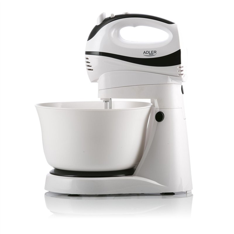 Adler AD 4206 Batteur avec bol, 300 W, Weiß