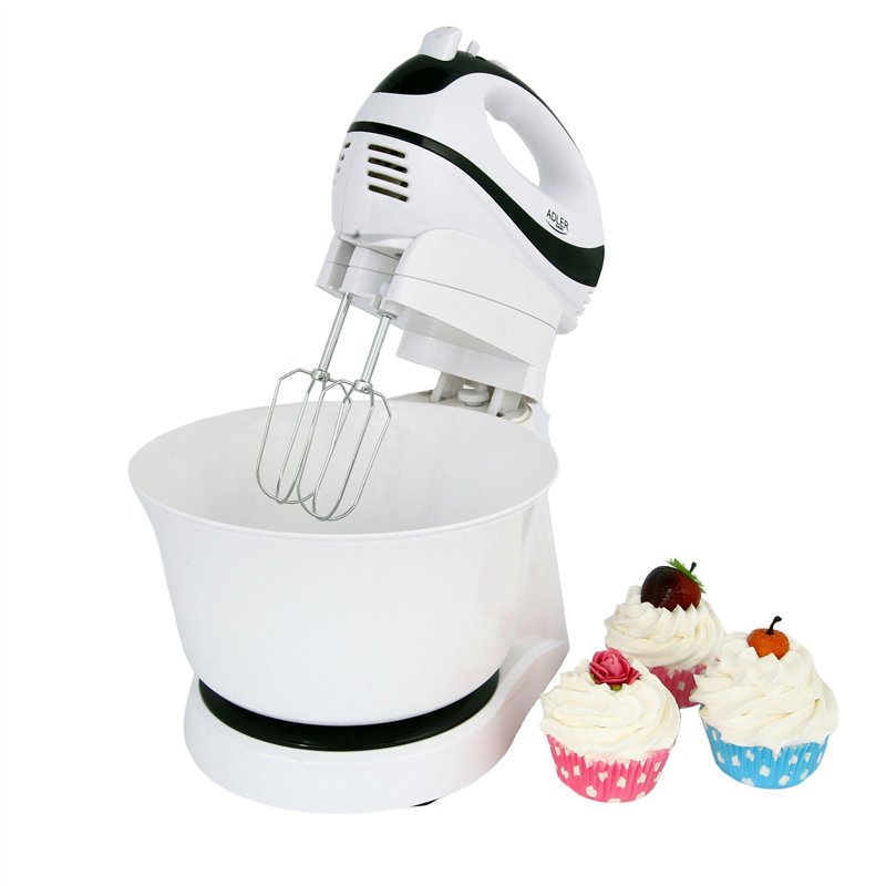 Image secondaire de Adler AD 4206 Batteur avec bol, 300 W, Weiß