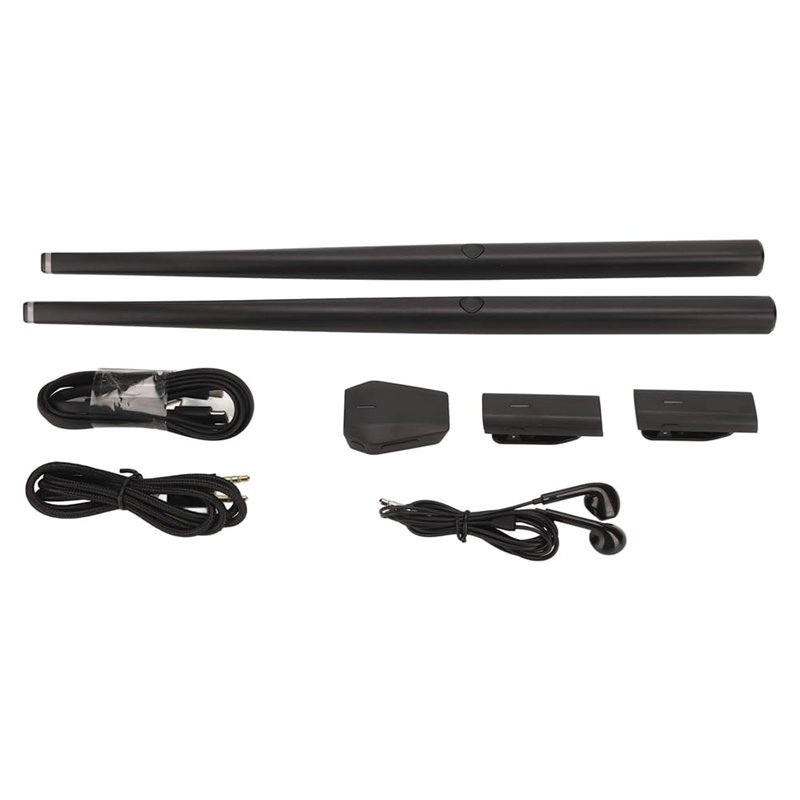 Ptdfjspt Kit de Batterie de Réalité Virtuelle 2 Modes Ensemble de de Batterie à Air Simulation Prise en Charge MIDI Adaptateur d