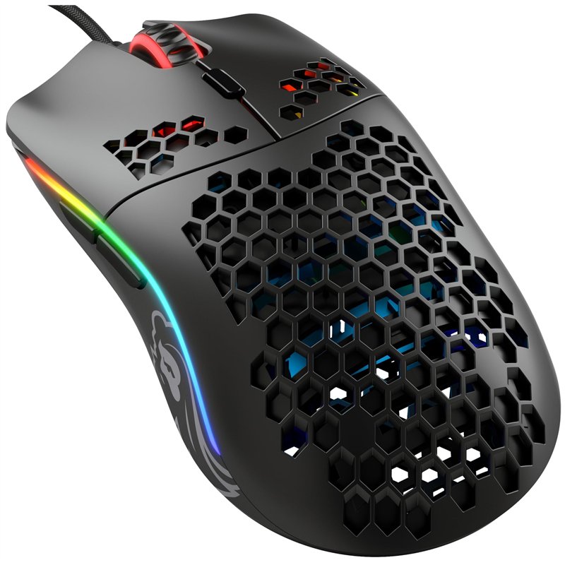Glorious Gaming Model O- (Petite) Souris de jeu filaire - Design nid d’abeille 58 g, RGB, capteur Pixart 3360, switches Omron, a