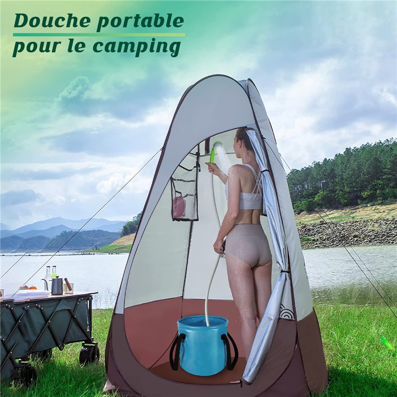 Image secondaire de Douche Camping, Eletorot Douche Portable Camping Douche Extérieure avec Batterie Rechargeable, Tente de Camping Douche pour Camp