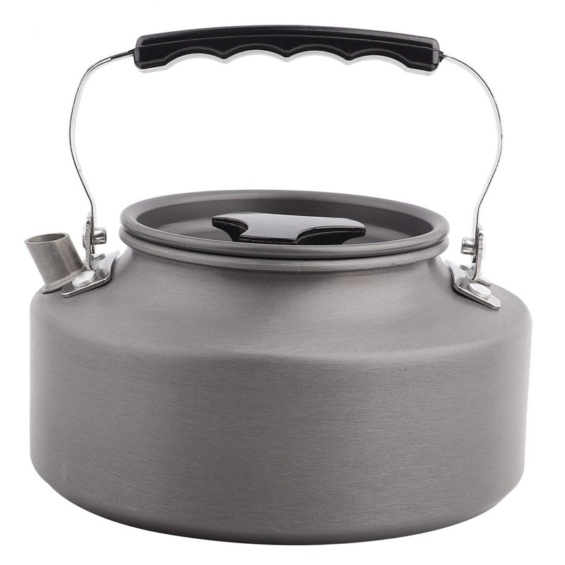Théière, MAGT Portable 1.1L théière en aluminium grande cafetière en aluminium bouilloire en plein air théière en aluminium dura