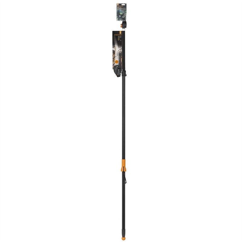 Fiskars 115562 Coupe-branches télescopique multifonctions avec adaptateur pour scie, Longueur 240-410 cm
