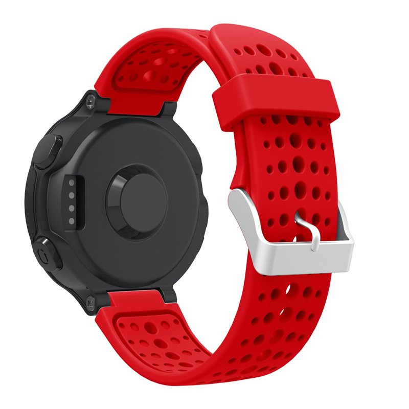 Image secondaire de TopTen Bracelet de rechange en silicone pour montre de course Forerunner 220/230/235/620/630 GPS de Garmin M Red