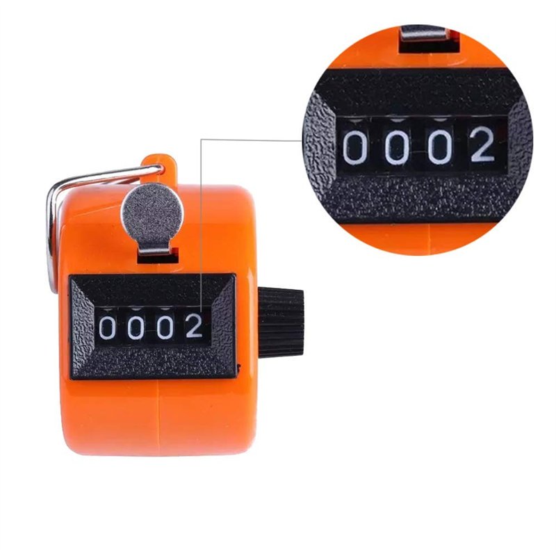 Image secondaire de 8 pièces Nombre Compteur À Main Compteur Compteur À 4 Chiffres Mécanique Clicker Compteur Assorti Couleur Compteur Tour Lap/Spor