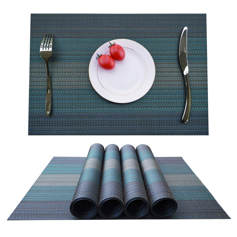 KoKaKo Lot de 4 sets de table en PVC, antidérapants et lavables, résistants à la chaleur et aux salissures, Fibres synthétiques,