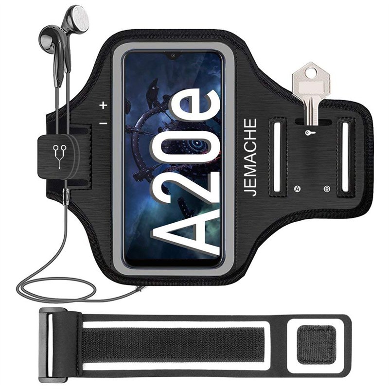 Brassard de Sport Compatible avec Galaxy A20e/ A40, Bande Ajustable et d'une Fente pour Carte, pour la Course, la Marche et la R