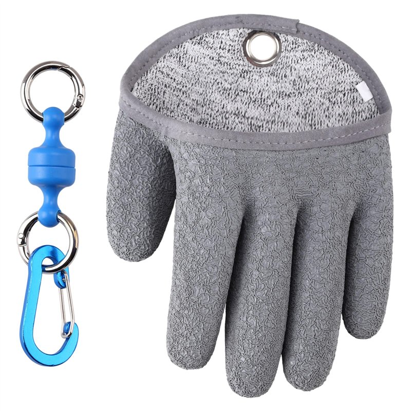Topind Gant de pêche Anti-Coupure, étanche, en Fils de polyéthylène tissé et Latex, système d’Attache magnétique - Tailles M/L/X