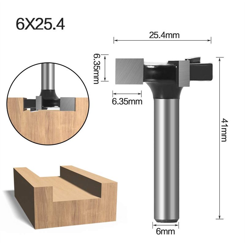 Image secondaire de Baorder 6mm Tige CNC Spoilboard Fraise de Surface de Fraise,Fraises à Défoncer Carbure de Tungstène Pour le Travail du Bois