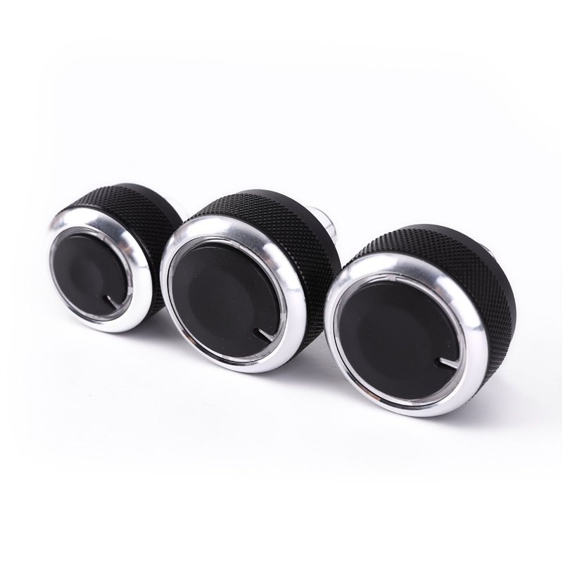 Jeu de boutons de commande pour climatisation/chauffage en aluminium pour VW Golf MK5/MK6/Sirocco MK3/Caddy Typ 2K/Jetta MK5/Pas