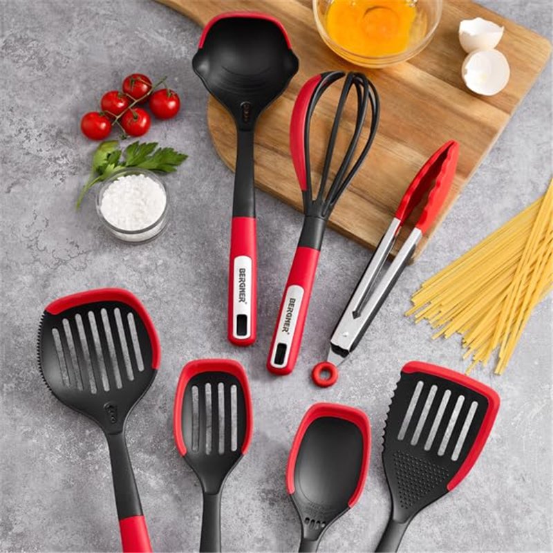 Image secondaire de BERGNER Mars | Fouet | En nylon et silicone | Manche ergonomique, revêtement et trou de suspension | Longueur de 30,6 cm | Noir