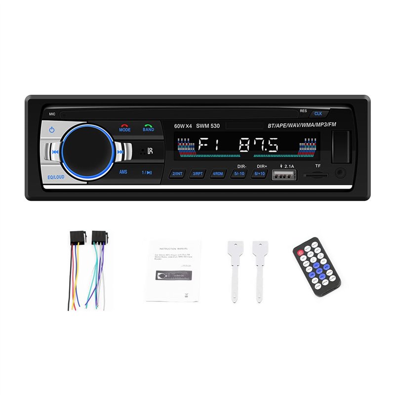 BOOMBOOST Autoradio Bluetooth Lecteur MP3 Carte De Voiture Machine Support De Génération Radio Disque AUX U Carte SD WMA WAV MP-