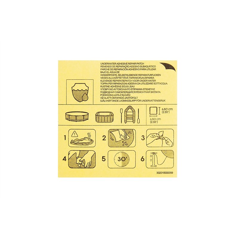 Image secondaire de Bestway Underwater Adhesive Repair Patch, Swimming Pool Patch Repair Kit, Pool Puncture Repair Patch, 10 Patches