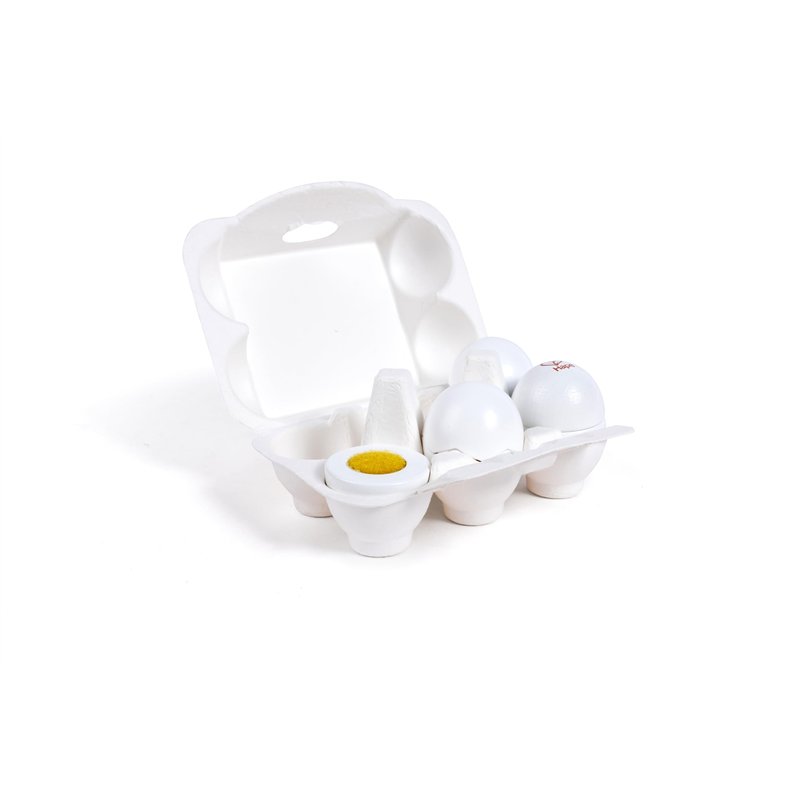 Image secondaire de Hape Oeufs Réalistes Jouet Enfant - Boîte de 6 Oeufs avec Coquille - Jeu d'Imitation à Découper Cuisine en Bois - Enfants 3 Ans