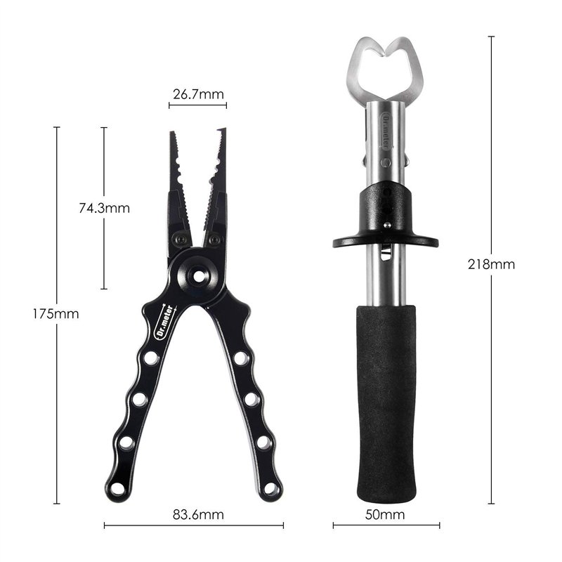 Image secondaire de Dr.meter Pince pour la pêche en Acier Inoxydable, Outils de pêche 3PCS, Gants de pêche-Pince à Poisson-Pince pour la Manipulatio