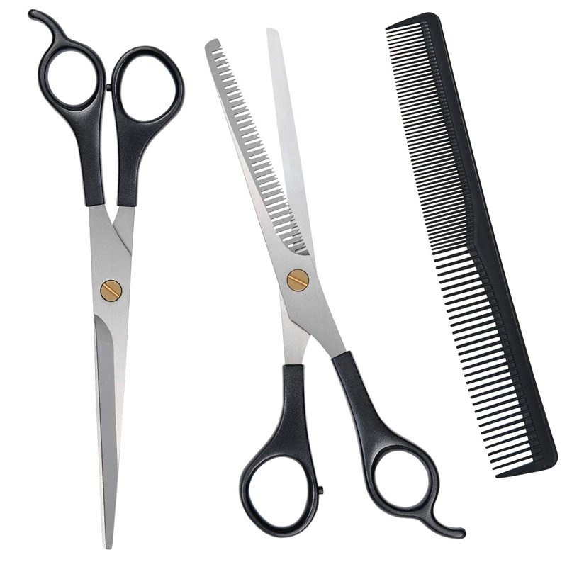 URAQT Ciseaux de Coiffure Professionnels, Ciseaux Coiffure Professionnel Amincissants Coupe de Cheveux Ciseaux Désépaissir Ensem