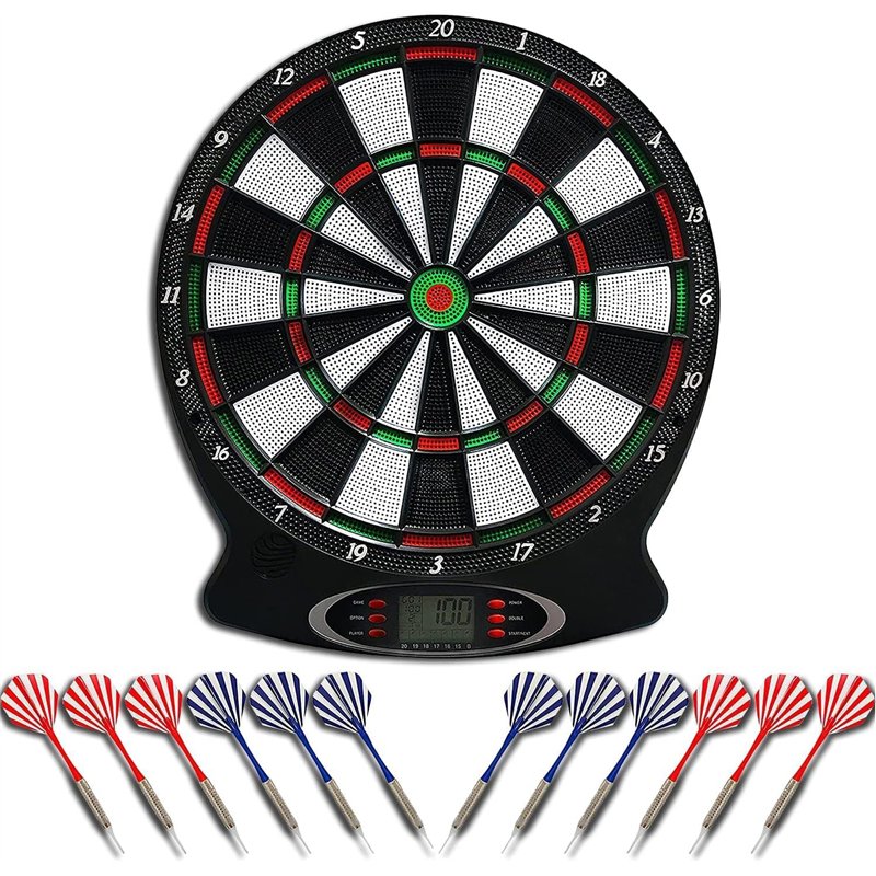 [12 fléchettes] Jeu de fléchettes électronique Adulte, Brovamo