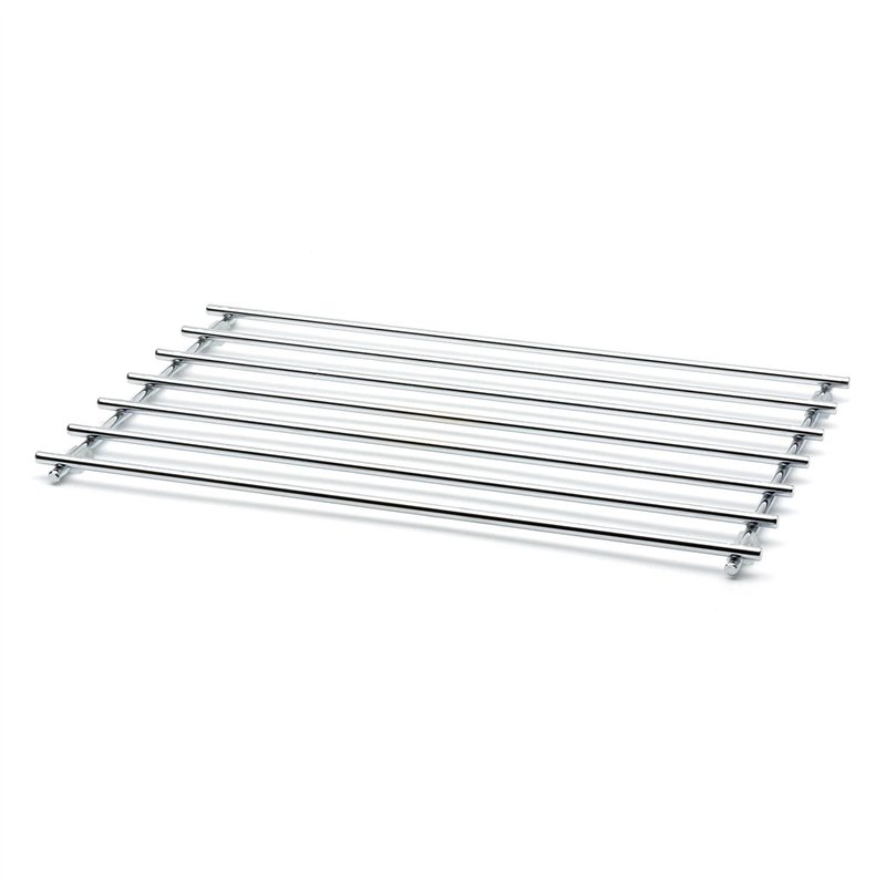 CKB LTD® – Dessous de plat taille moyenne, rectangulaire en acier chromé, protection de plan de travail en métal pour poser cass