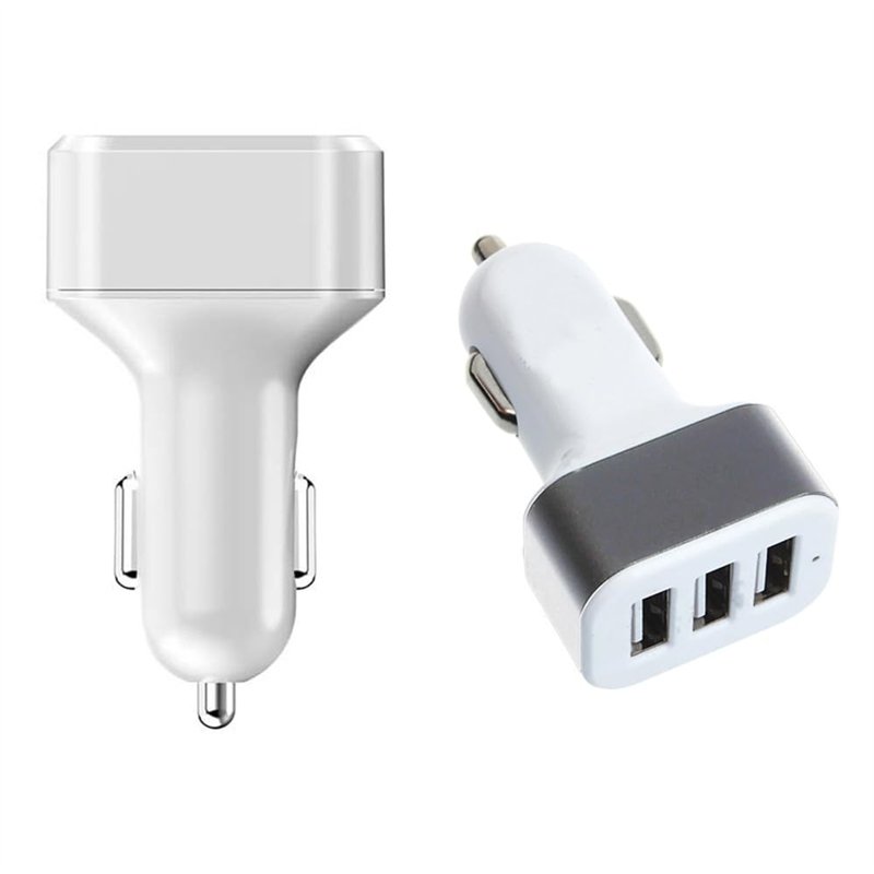 VG - Chargeur Voiture - Triple Ports USB 12/24V - Permet de recharger les appareils USB en Roulant - 1 Prise Allume Cigare 12-24