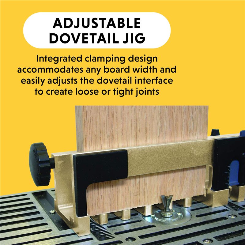 Image secondaire de General Tools Gabarit à queue d'aronde pour le travail du bois – Kit de gabarit pour la fabrication de meubles et d'armoires en