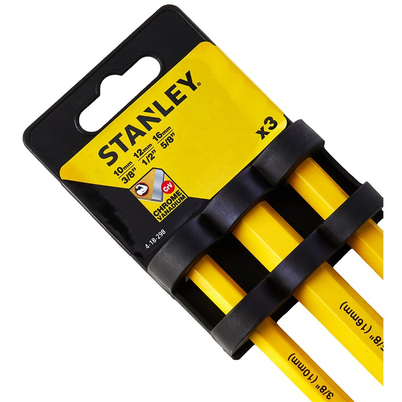 Image secondaire de Stanley 4-18-298Kit de Burins 3 Pieces 140 x 10 mm, 150 x 13 mm et 170 x 16 mm Acier Chrome Vanadium - Finition en Poudre - Appl