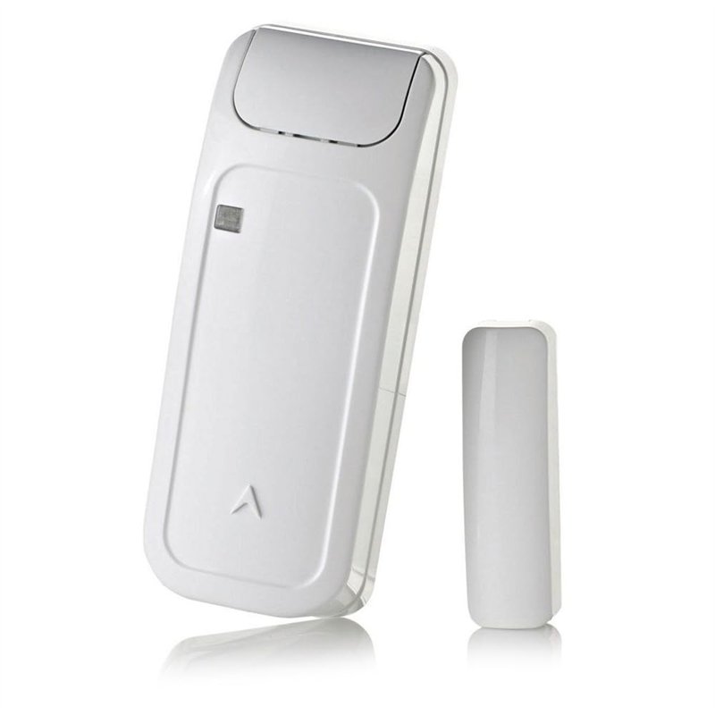 Visonic Détecteur D'Ouverture NFA2P avec Entrée Contact Sec - Powermaster MC302EPG2NF Blanc Touch