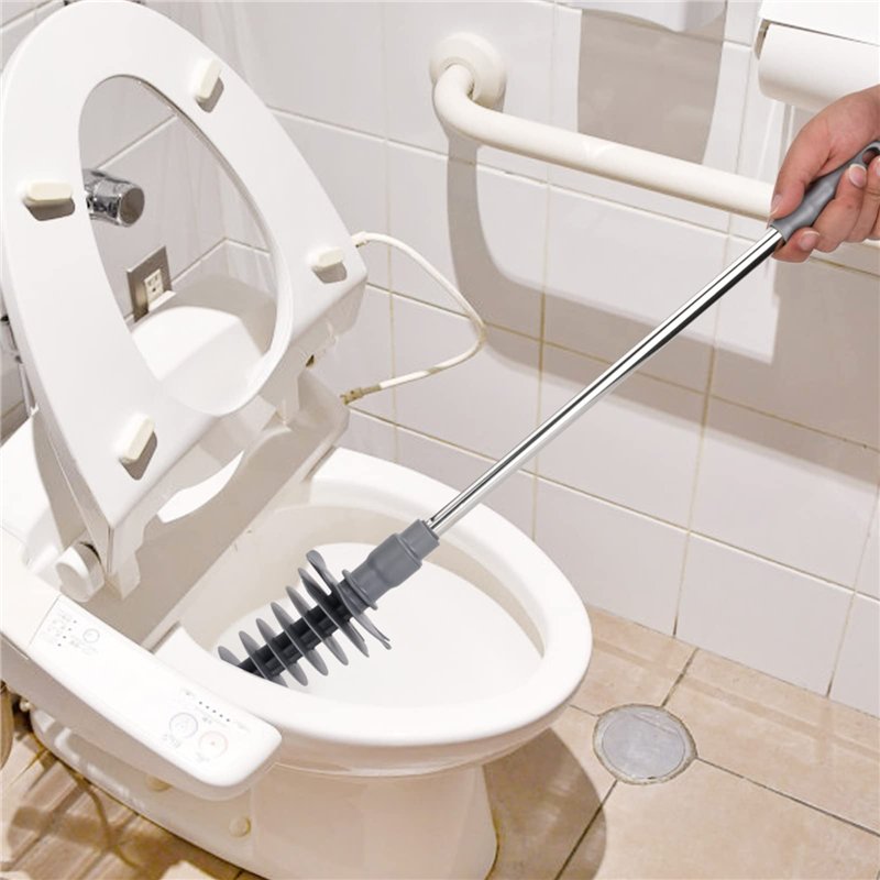 Image secondaire de Poussoir WC Toilet Plunger Long Handle Toilet Dredge Bathroom Blockage unblocker Déboucheur WC Souple Doux Nouveau Toilet Clog R