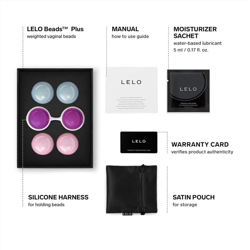 Image secondaire de LELO Beads Plus - Boules de Geisha de luxe avec Cordon, Boule de Geisha Reeducation Perineale, Nombreuses Combinaisons d'exercic