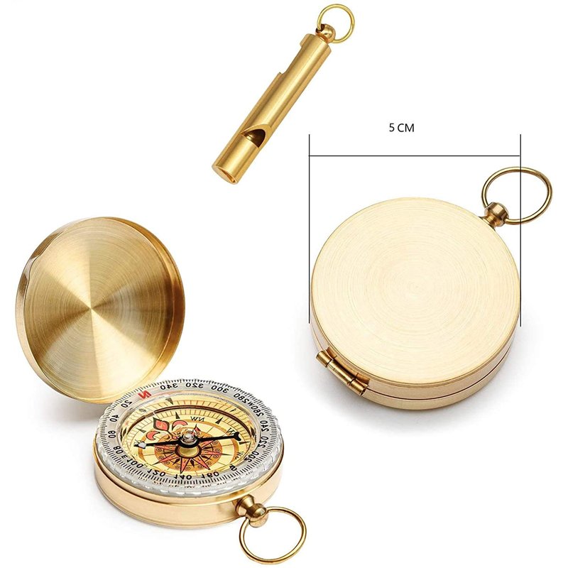 Image secondaire de VEGCOO Boussole, Camping Boussole en Métal, Boussole de Poche, Boussole Waterproof Portable Enfants Boussole, pour Voyage Randon