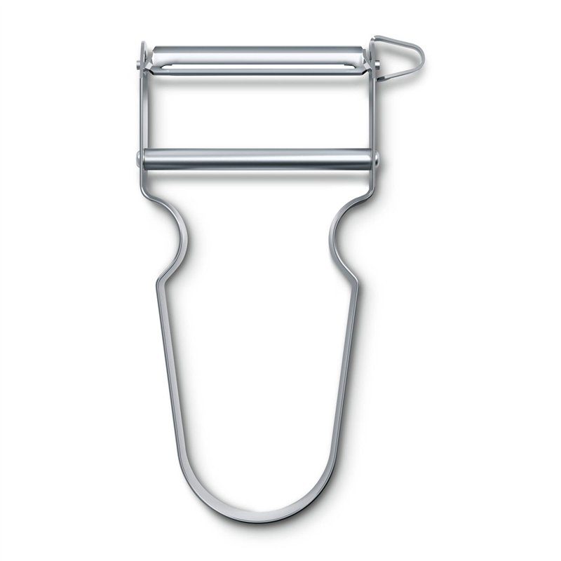Victorinox Éplucheur STAR, Éplucheur de pommes de terre, Double tranchant avec lame pendulaire, Extra tranchant, Manche métal, S