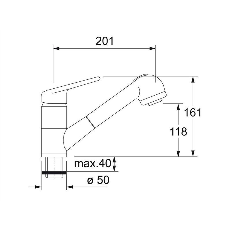 Image secondaire de FRANKE 115.0030.731 Prince-115.0030 Robinet de Cuisine avec Un Pull Out Bec, White Polar, Grey