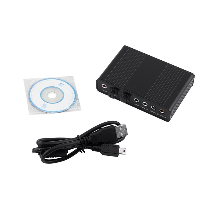 Image secondaire de Carte Son Externe USB 2.0 Adaptateur de Son Surround 5.1 6 Canaux, avec Sortie Audio Numérique S/PDIF, pour PC