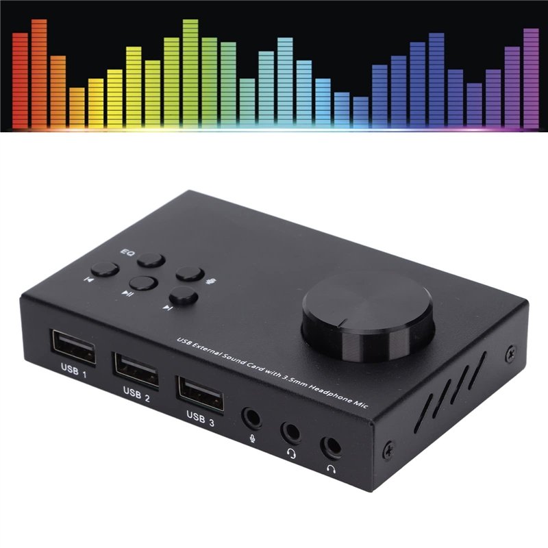 Image secondaire de Carte Son Externe USB Stéréo, Interface 3,5 Mm, Conception Multimode, Plusieurs égaliseurs, Adaptateur Audio de Conversion de So