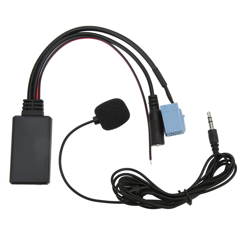 Câble Bluetooth AUX IN, 7 607 897 093, Prise 3,5 Mm ISO 8 Broches Bluetooth5.0 Câble AUX IN Remplacement du Microphone Mains Lib