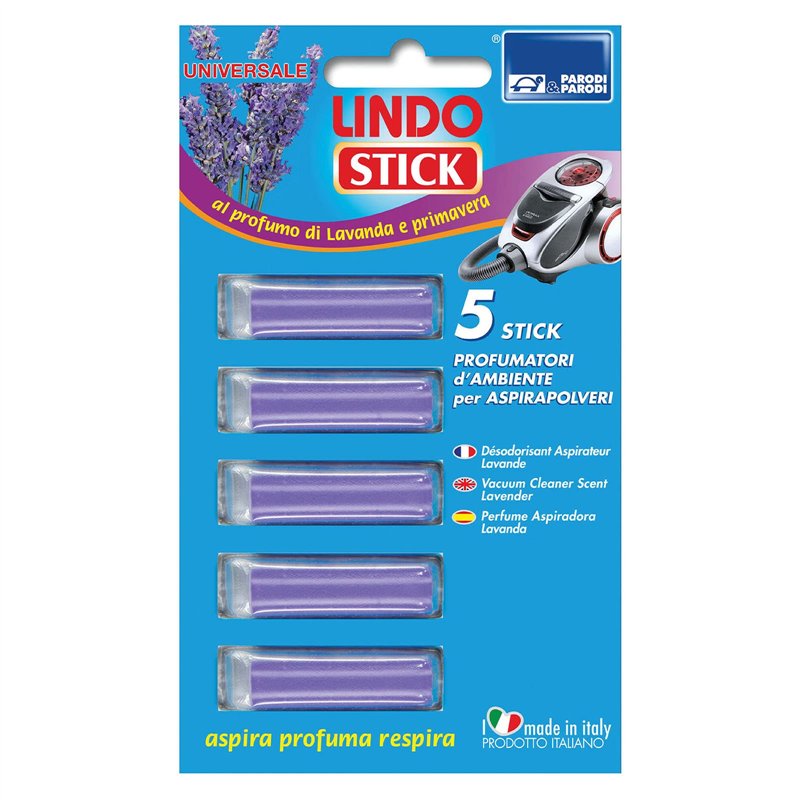 PARODI & PARODI - Lindo Stick Désodorisant pour aspirateur, Parfum pour ambiances en Tissu, désodorisant pour aspirateurs avec e