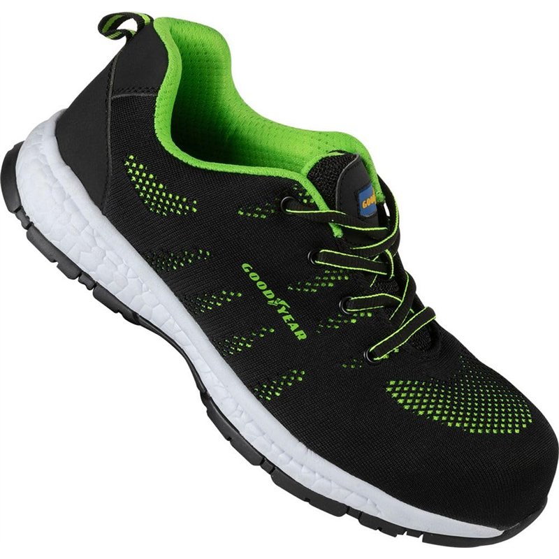 Image secondaire de GOODYEAR Mixte Chaussures de sécurité Metal-Free en Tissu Noir et Vert S1P numéro 42