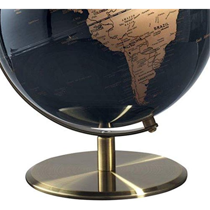 Image secondaire de Mascagni 20Z O1149 Globe Terrestre décoratif-Mappemonde-Base Cuivre Doré-Diamétre 25 cm