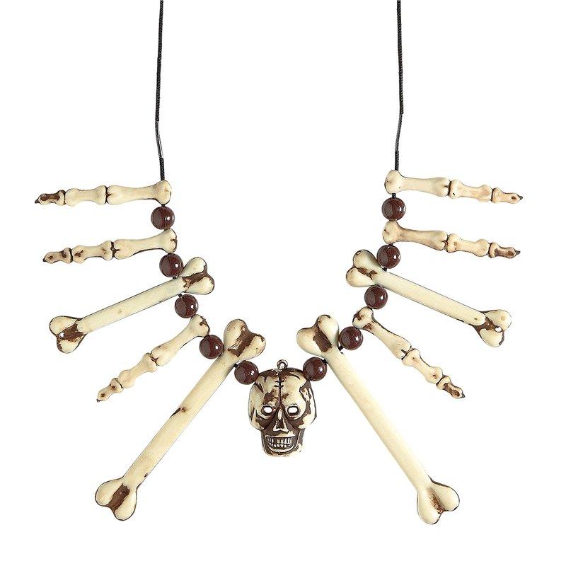 WIDMANN MILANO PARTY FASHION W Widmann Collier crâne et os, Mixte Adulte, 11000116, Multicolore, Taille Unique
