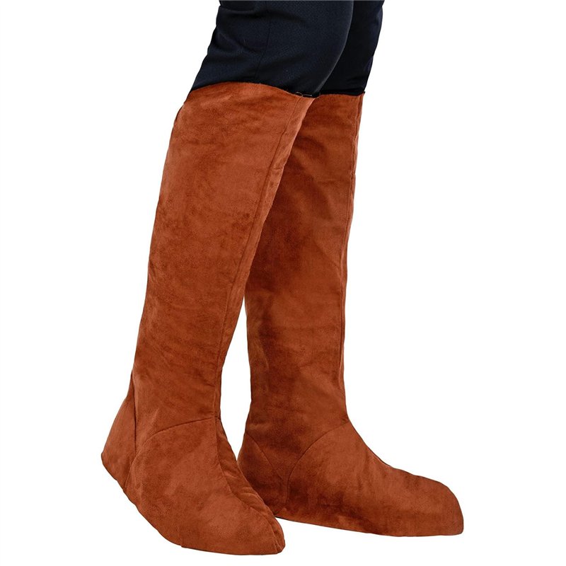 Widmann 20956 – Bottes en daim – Une paire de couvre-chaussures marron – Moyen Âge, elfes, pirates, indiens, carnaval, fête à th
