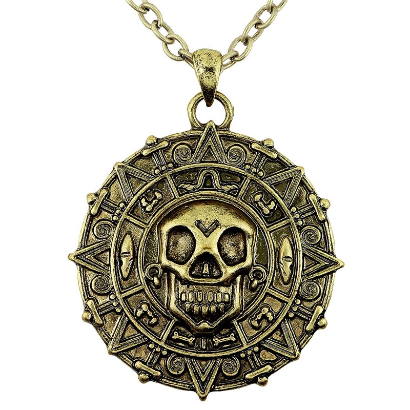 WIDMANN MILANO PARTY FASHION 46747 - Collier avec boussole tête de mort, Bijoux, Collier, Pirate, Carnaval, Fête à thème