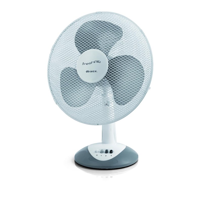 Ariete 847 Ventilateur de table, 3 vitesses, hélice à 3 pales, fonction oscillation et inclinaison, 40 W, plastique, blanc