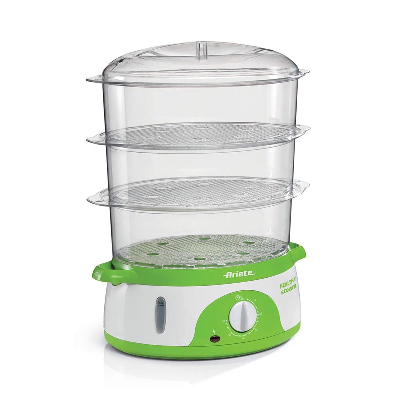Cuiseur vapeur électrique Ariete 911 Healty Steam avec minuterie 60 ', 3 paniers, indicateur de niveau d'eau, récipient à riz, g
