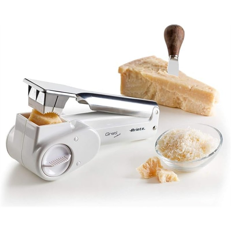 Image secondaire de Ariete Gratì Metal 44, Râpe à Fromage Électrique Sans Fil, 2 Rouleaux en Acier Inoxydable Inclus, 1 Kg de Fromage avec Une Recha