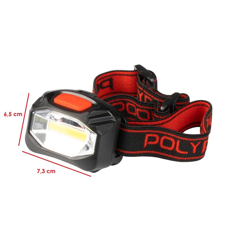 Image secondaire de POLY POOL - PP3156 Lampe frontale à LED pour le trekking et le travail en extérieur - Lampe frontale à batterie LED 3 fonctions