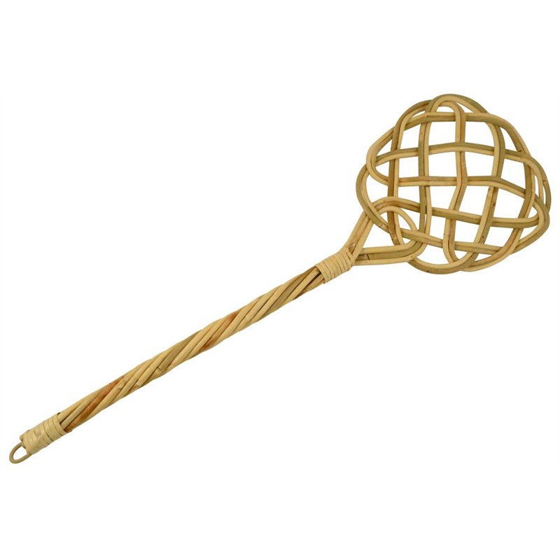 DISRAELI Batteur en fibre naturelle, bambou et rotin extra, à trois tresses, 25 x 72 cm