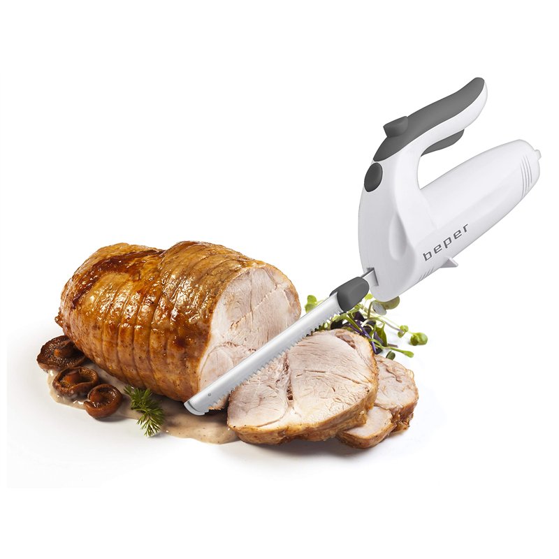 Image secondaire de BEPER 90.041 Couteau Electrique avec Lame, Blanc, 150 W