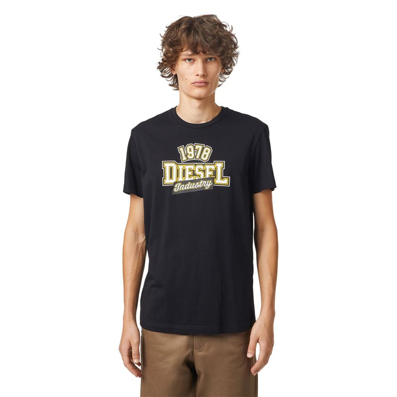 Diesel T-shirt pour homme - Imprimé 1978 - Noir, Noir 9xx, S